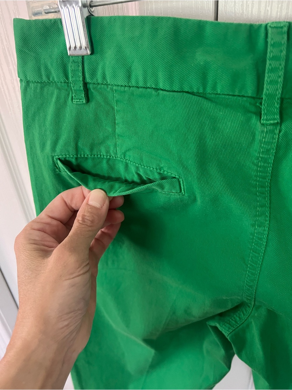 Nili Lotan Emerald Green High-Waist Cropped Pants Size 0 - Picture 11 of 17
